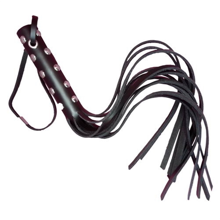 Látigo ancho 45cm con tachas Negro: Látigos y Palmetas