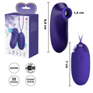 Kit bala vibradora más succionador con carga USB 