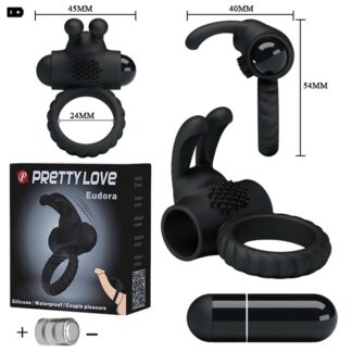 Anillo vibrador para pene con conejo estimulador de clitoris