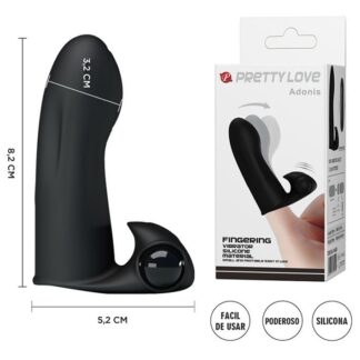 Vibrador para dedo con estimulador de clítoris