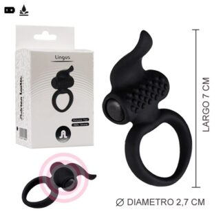 Lingus Anillo vibrador con estimulador de clítoris