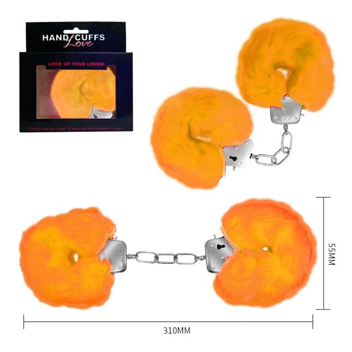 Esposas de metal con cubierta de peluche